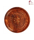 Home Sparkle Elegant Sheesham Wood Round Plate