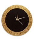 Earth Elegant Wall Clock - Black & Gold