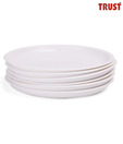 Trust Round Quarter Plates White - Set Of 6