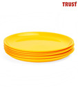 Trust Round Full Plates Yellow - Set Of 6