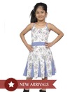 Kilkari Blue Strap Umbrella Frock For Kids