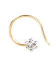 Jewel Creation 0.05Ct Diamond Nosepin In 18Kt Gold