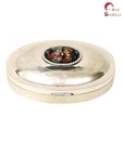 Home Sparkle Round Silver Plated Box