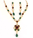 Touchstone Kundan Teardrop Necklace Set