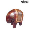 Welpro Painted Metal/Bone Fitted Elephant