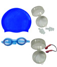 Aquafit Goggles + Ear Plugs + Nose Plugs + Swimming Cap