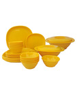 Incrizma Yellow 28 Pcs Square Dinner Set