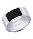 Peora Black Brush Finish Stainless Steel Men