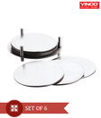 Vinod Kraft Round Coaster Set With Stand