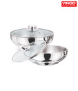 Vinod Kraft Bowl Set With Glass Lid - 2 Pcs