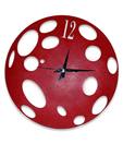 Earth Abstract Design Wall Clock - Red