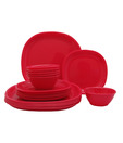 Incrizma Red 18 Pcs Square Dinner Set