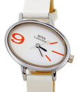 Nova White & Orange Oval Dial Watch
