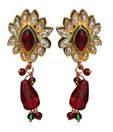 Touchstone Finely Designed Floral Kundan Earrings