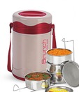Priya Red Insulated Brunch Tiffin Box With 4 Containers