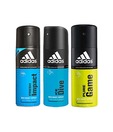 Adidas Fresh Impact, Ice Dive & pure game Deodorant for Men-150ml Each