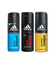 Adidas Fresh Impact, Team Force & victory league Deodorant for Men-150ml Each
