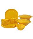 Incrizma Yellow 22 Pcs Square Dinner Set