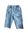 Beebay Denim Blue Skull Badge Boys Capri For Kids