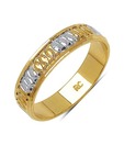 Johareez Two Tone Plated Stainless Steel Band Ring