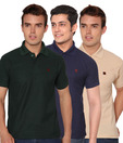 Rudham Black, Navy Blue & Cream Pack of 3 Polo T-Shirts