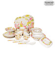Diamond Crockery Pretty Floral Dinner Set - 33 Pcs