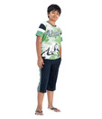 SDL by SweetDreams Green & Navy Blue Boys Night suit For Kids