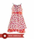 Nauti Nati Cute Pink & White Dress For Kids