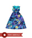 612 Ivy Purple Floral Long Tunic Dress For Kids