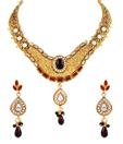 Adhira Ethnic Golden Plated Necklace Set