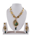 Adhira Paisley Design Golden Plated Necklace Set
