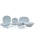 Incrizma White 44 Pcs Square Dinner Set