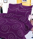 Sleepwell Purple Printed Double Bed Sheet