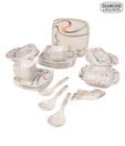 Diamond Crockery Grey Wavy Dinner Set - 40 Pcs