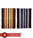 FabLooms Multi-colour Stripes Mat Combo- Set Of 2
