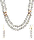 Oleva Two String Lovely Pearl Necklace Set