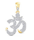 Eva Jewels Pious `OM` Shape Pendant