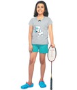 Chicita Grey & Turquoise Blue Night suit