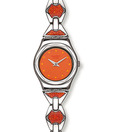 Swatch Pristine Silver-Orange Watch
