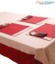 Dekor World Red Checkered Table Cover With Place Mats & Napkins - 13 Pieces