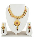 Adhira Circular Golden Dial Design Necklace Set