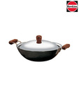 Hawkins Flat Bottom Hard Anodized Kadhai With 2 Short Handles