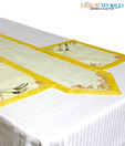Dekor World Beige Table Runner With Place Mats - 3 Pieces