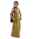 Hello Kitty Olive Green Ghagra Choli For Kids