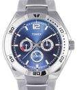 Timex Blue & Silver Round Dial Watch