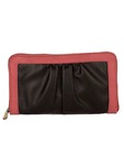 Peperone Brown & Pink Textured Finish Clutch