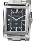 Sonata Shining Black Dial Watch