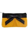 Peperone Yellow & Black Bow Embellished Clutch