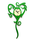 Panache Green Long Heart With Long Tail Wall Clock