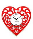 Panache Red Heart Wall Clock